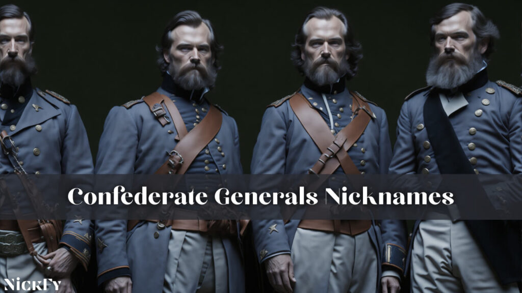 Confederate Generals Nicknames