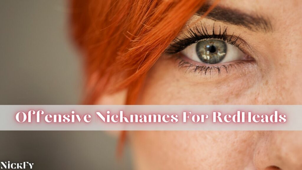 Inappropriate Offensive Red Nicknames For Red GingerHeads